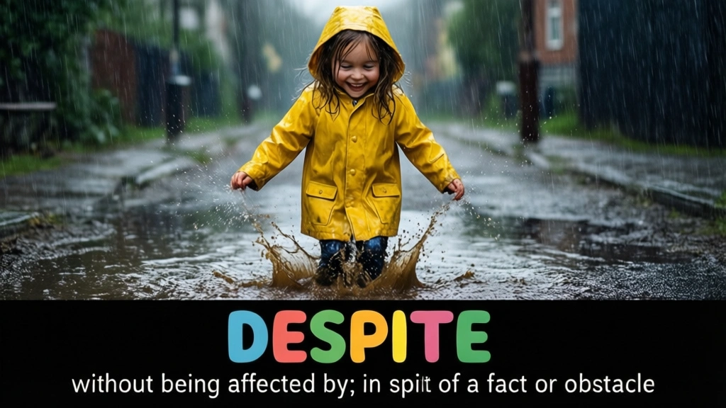 English Illustration for despite
